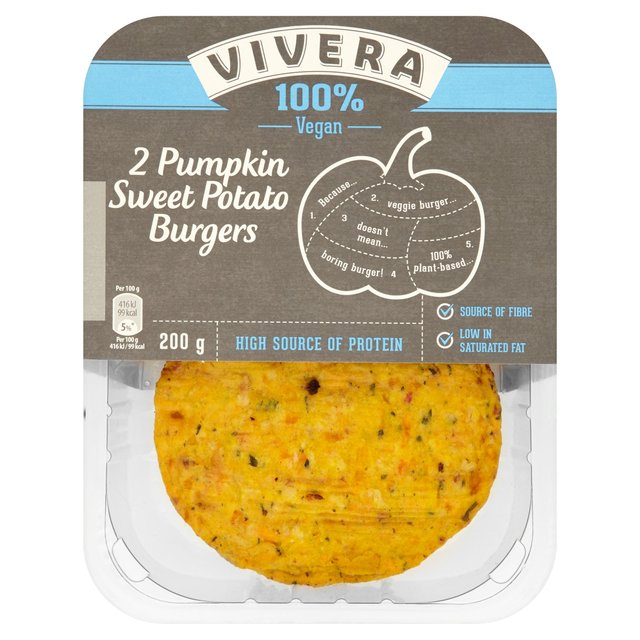 Vivera 2 Pumpkin & Sweet Potato Burgers 200g